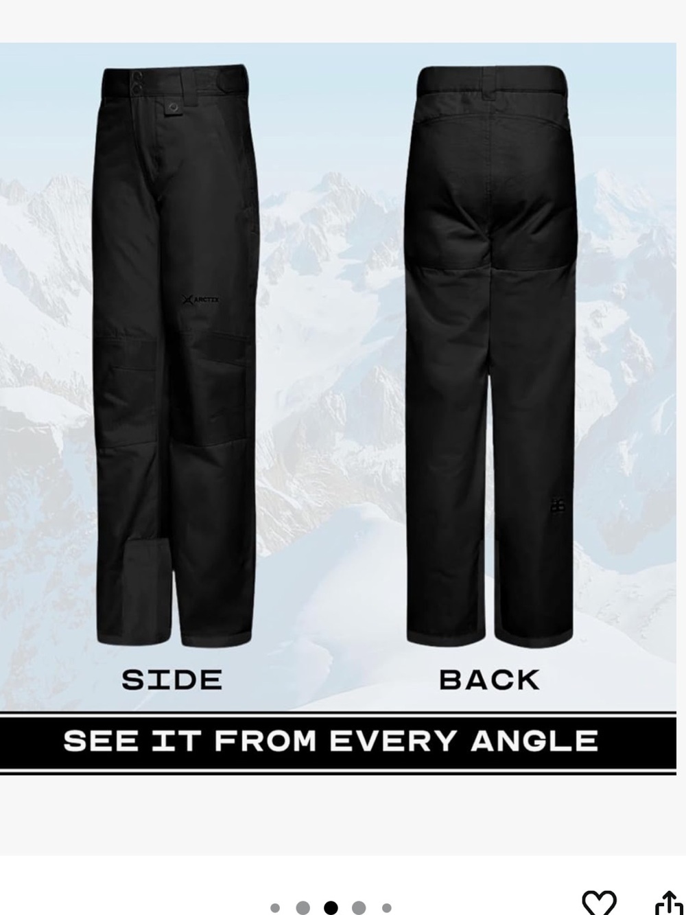 Arctix A6 Reinforced Snow Pants Kids Size M 10-12